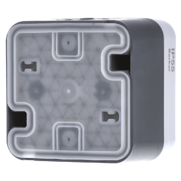 Выключатель 2-клавишный серый Berker W.1 - фото №4