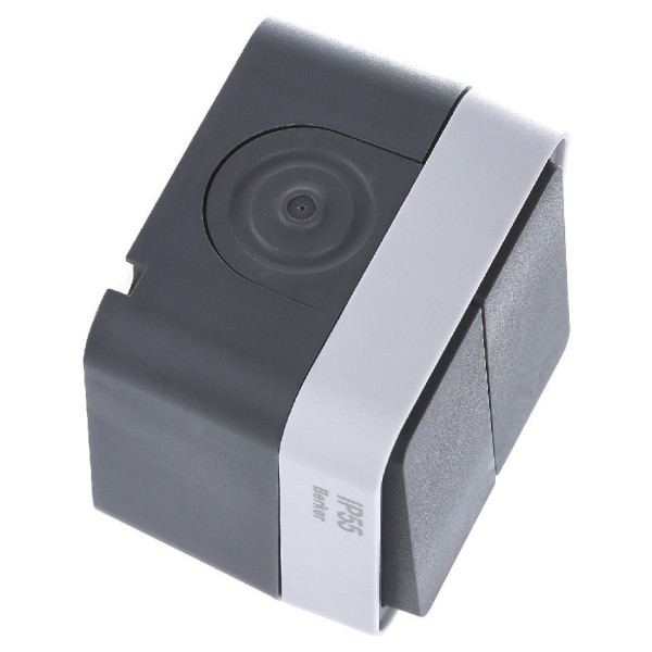 Выключатель 2-клавишный серый Berker W.1 - фото №6