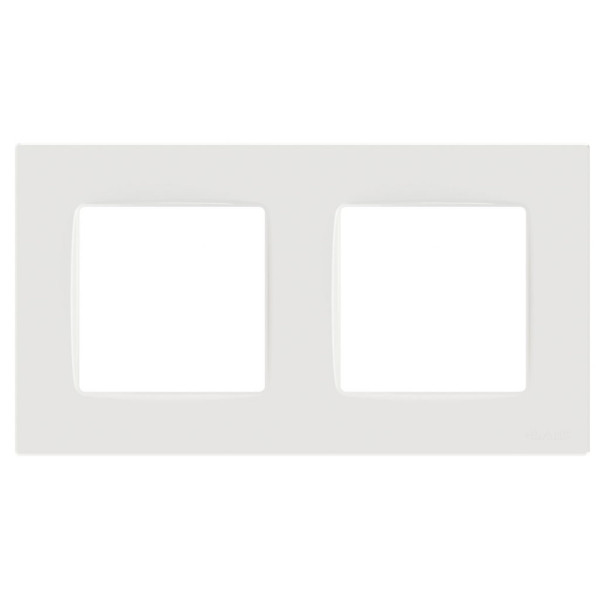 Універсальна двомісна рамка Plank Electrotechnic Nordic (PLK1020032) біла - фото №1