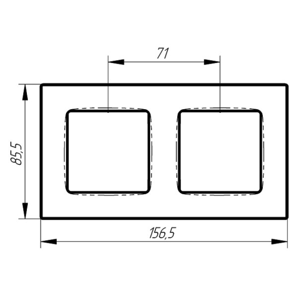 Універсальна двомісна рамка Plank Electrotechnic Nordic (PLK1020032) біла - фото №4