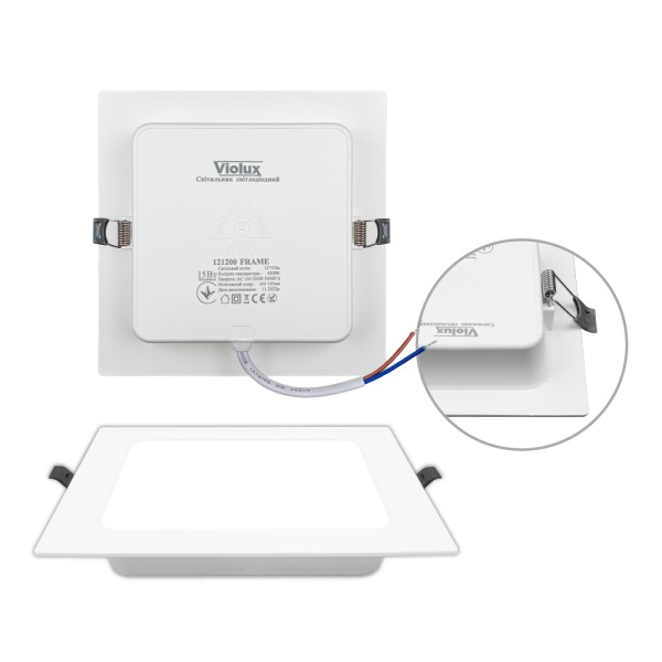Светильник LED даунлайт Violux FRAME 15W 4200K квадрат IP20 ( 121200 ) - фото №5