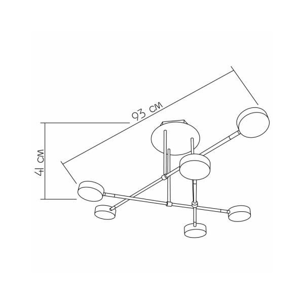 Люстра Imperium Light 463693.05.91 Reflectors LED 6x6W 3000K Lm IP20 - фото №3
