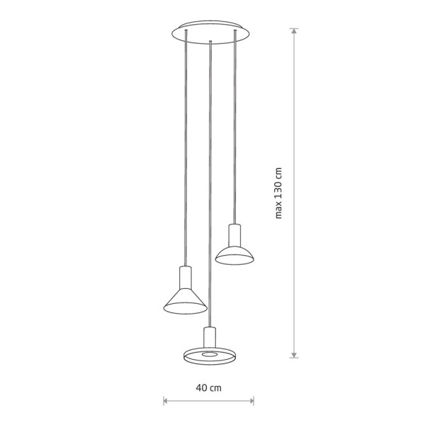 Подвесной светильник, люстра Nowodvorski 38031 Hermanos III GU10 3x10W IP20 белый - фото №2