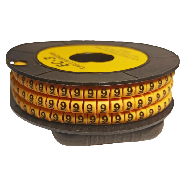 Маркер TNSy МК1 1,5-2,5мм² символ «9» 1000шт (TNSy5502427)