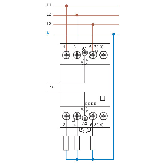 Контактор Finder 4NO 63A 220-240В AC/DC (226402304310) - фото №2