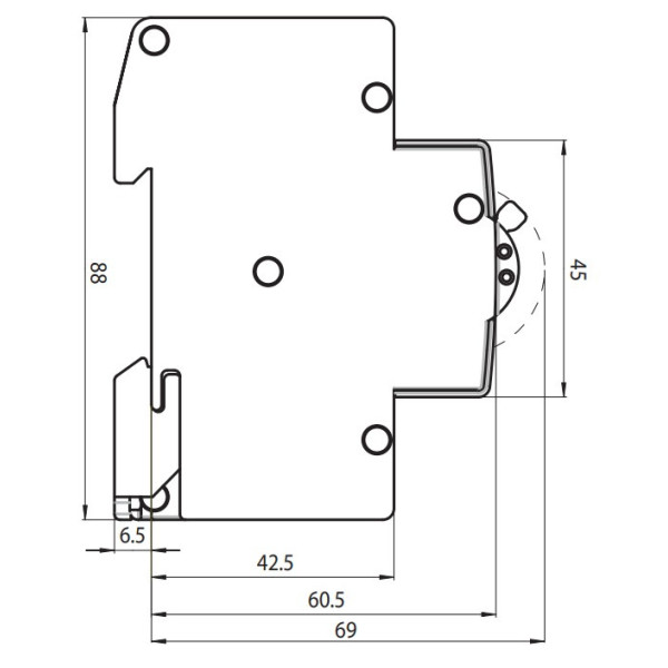 Автоматичний вимикач ETI 002191124 ETIMAT 6 1p+N C 16А (6 kA) - фото №1