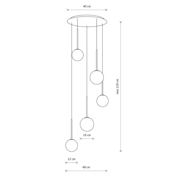 Подвесной светильник, люстра Nowodvorski 10303 Karo V G9 5x12W IP20 черный - фото №4