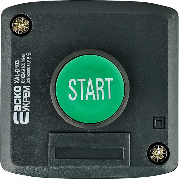 Одноместный пост управления Аско-Укрем XAL-D103 с кнопкой «Старт» (A0140020052) - фото №3