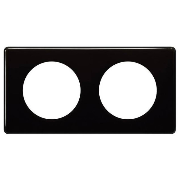 Двопостова рамка Legrand Celiane (066682) (чорний лак)