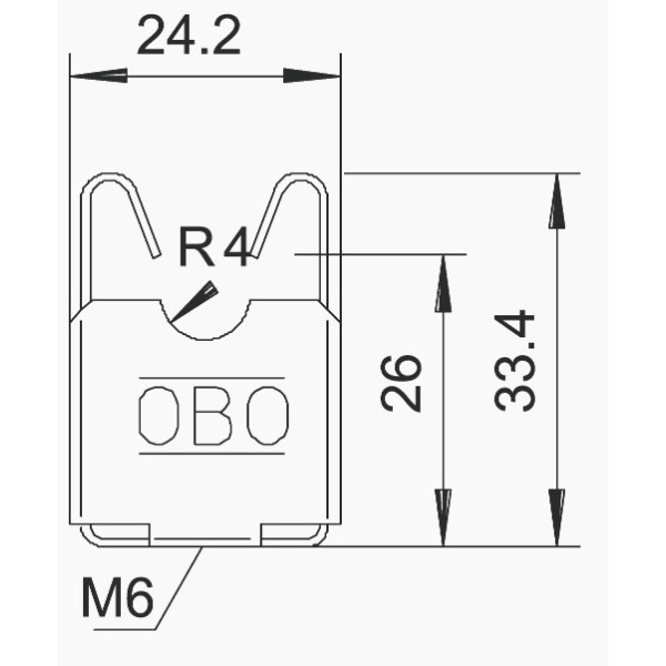 Кронштейн для дроту OBO Bettermann (5207339) 177 20 VA M6 з нержавіючої сталі - фото №2