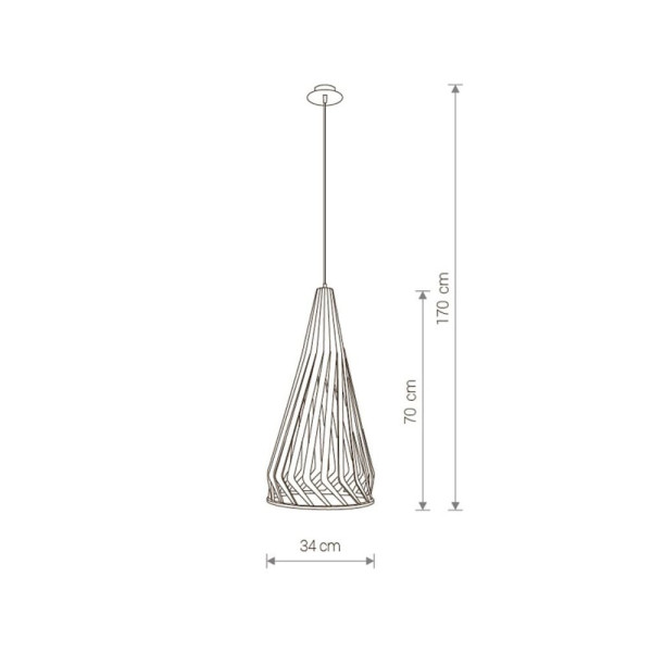 6340 Світильник підвіс Nowodvorski BIO WHITE M PL - фото №2