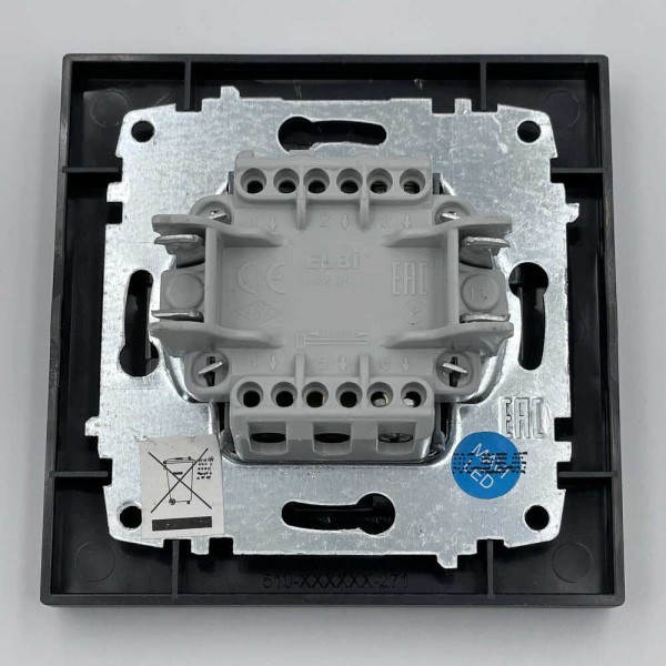 Вимикач EL-BI VEGA антрацит матовий 1-кл з підсвіткою ( 510-016700-201 ) - фото №2