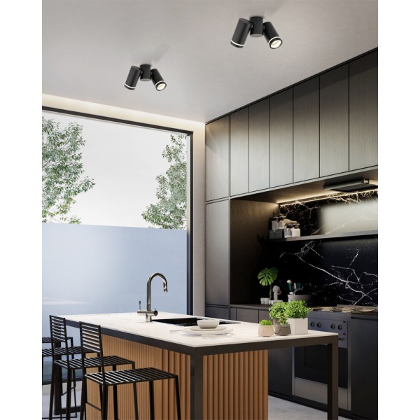 Светильник поворотный, спот TK Lighting 4539 Jet GU10 2x10W IP20 черный - фото №1