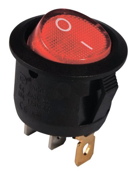 Переключатель TNSy KCD1-5-102 R/B круглый красный (TNSy5500711)