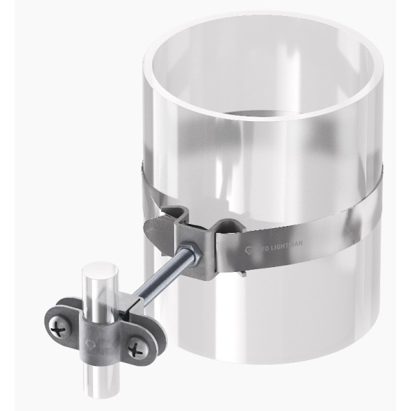 Трубний хомут для блискавкоприймача до труби Leo Lightman Ni (409133) - фото №1