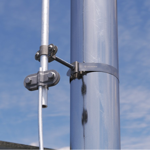 Трубний хомут для блискавкоприймача до труби Leo Lightman Ni (409133) - фото №5