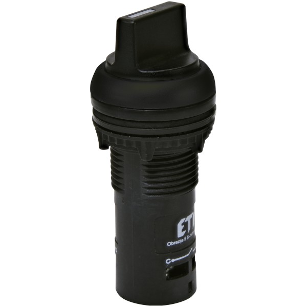 Моноблочный поворотный выключатель Eti ECS2S-N45-10 1NO 2-х позиционный 0-1 45° черный (4771641)