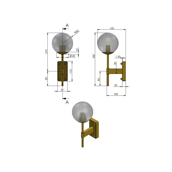 Бра, настінний світильник Pikart 31057-5 G9 1x60W IP20 - фото №3