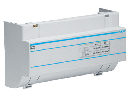 Блок розгалужувач Hager 160A (вхід 4х50мм2; вихід 3х35мм2+8х16мм2) - фото №2