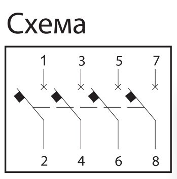 Чотирьохполюсний автомат SEZ 64 C 40А 4P (PR64C40А) - фото №3