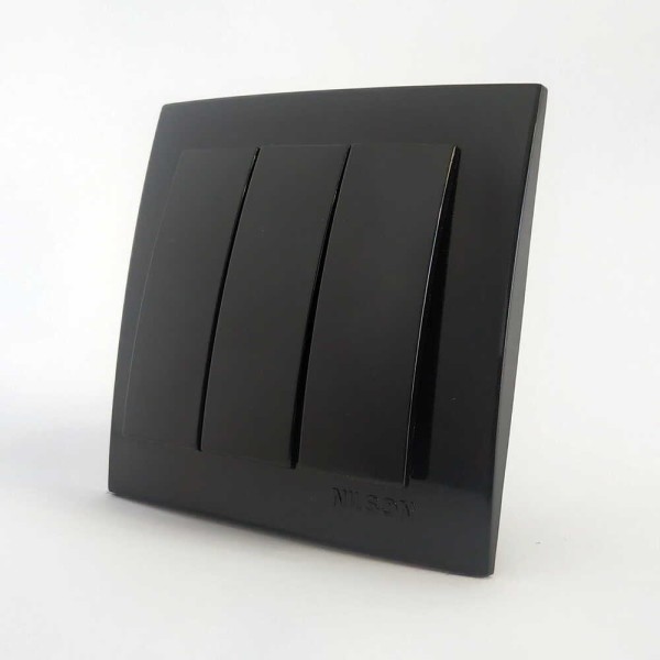 Вимикач Nilson Touran чорний 3кл ( 24221066 )