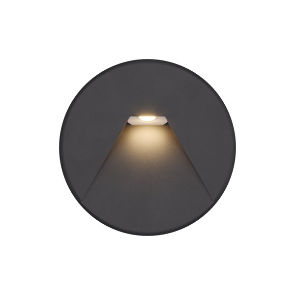 Светильник для подсветки лестницы/коридора Kloodi KDSL-RIKI R85 3W 3K 38D DG LED 210Lm IP44 антрацит - фото №1