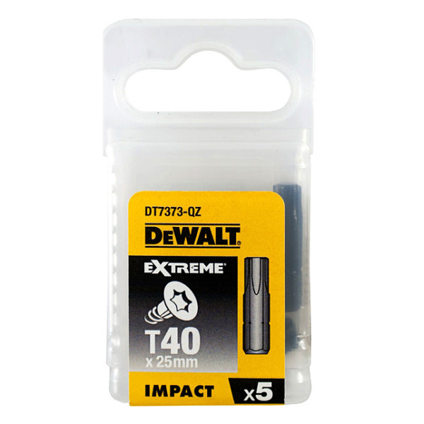 Ударні біти DeWALT Impact torsion Т40 25мм (5шт) - фото №1