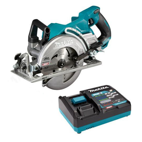 Аккумуляторная ручная дисковая пила Makita RS001GM101 XGT 40 В 185мм с 1 аккумулятором и зарядным устройством - фото №3