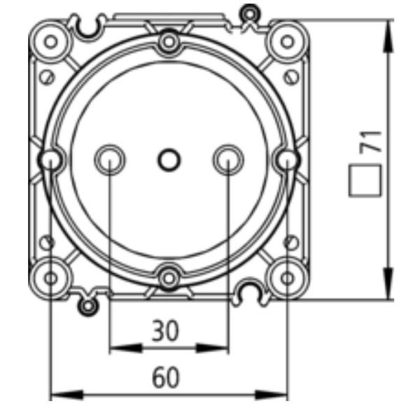 Підрозетник Spelsberg U 71 K GVD-2 (71х71х68мм) - фото №1