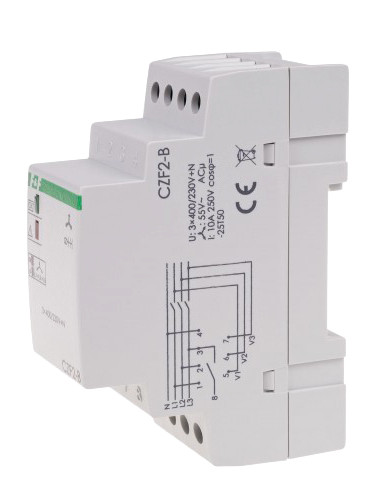 Реле контроля фаз F&F CZF2-B контроль контактів та пропадання фаз