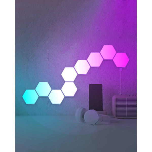 Бра, настінний світильник з пультом Goldlux 331458 Maya LED 9x10W RGB 135Lm IP20 білий