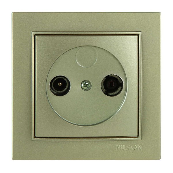 Розетка Nilson Thor золото 1-на TV-SAT прохідна ( 27151036 )