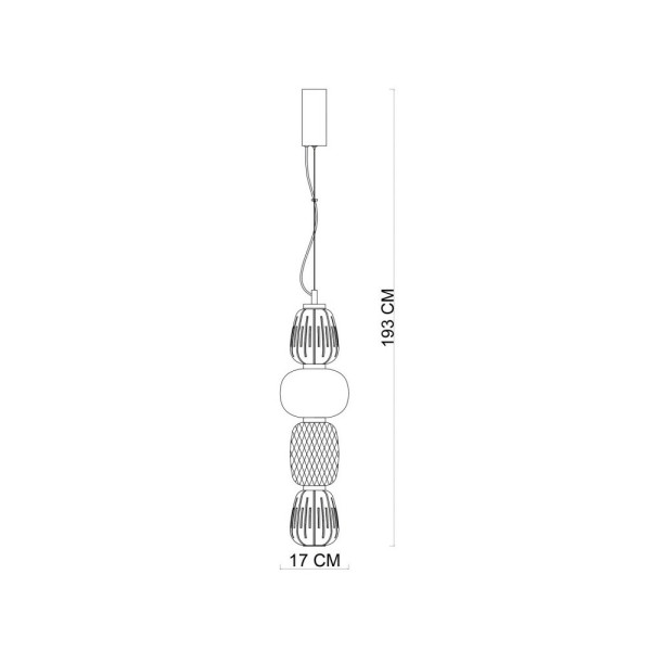 Підвісний світильник, люстра Italux PND-98374-32W-GD Eris Led 1x32W 3000K 4448Lm IP20 Золотий - фото №1