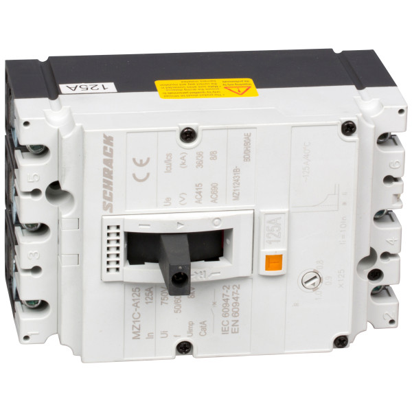 Автоматичний вимикач в литому корпусі типу Schrack MZ112431B 36кА 125А 3P - фото №1