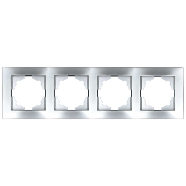 Рамка ELBI VEGA Silverline серый металлик 4-на (510-011000-228)