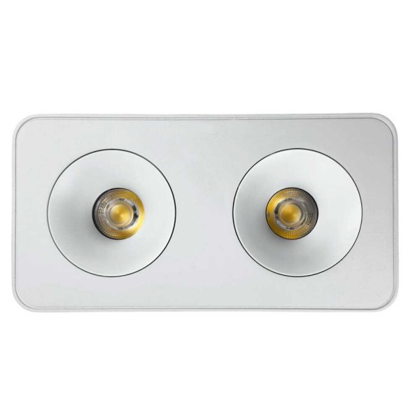 Cветильник точечный накладной SIDNEY-2L 20W 4000K IP20 белый Violux ( 330461 ) - фото №1