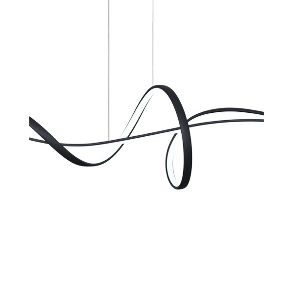 Подвесной светильник, люстра Italux PND-23523-BK Mila LED 1x40W 3000K-6000K 3700Lm IP20 черный - фото №1