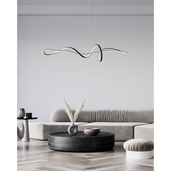 Подвесной светильник, люстра Italux PND-23523-BK Mila LED 1x40W 3000K-6000K 3700Lm IP20 черный - фото №2