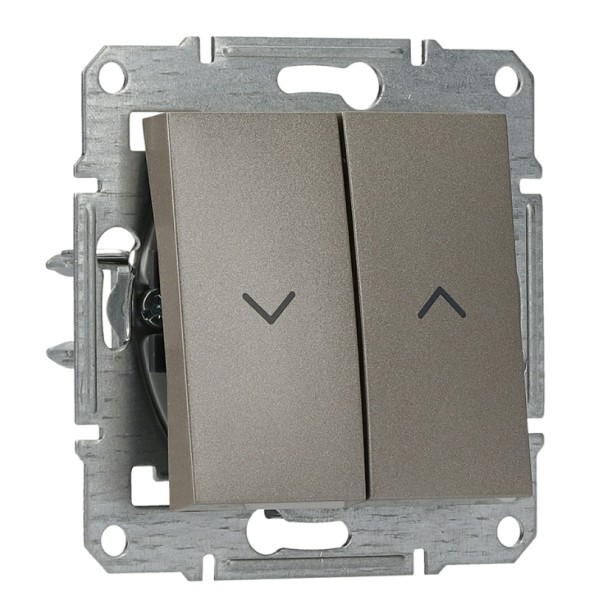 Выключатель для жалюзи без рамки бронза Asfora, EPH1300169 - фото №1