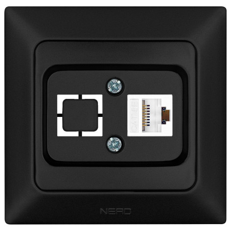 Комп'ютерна розетка NE-AD ARAS 93-124-21-D1 CAT5E чорна