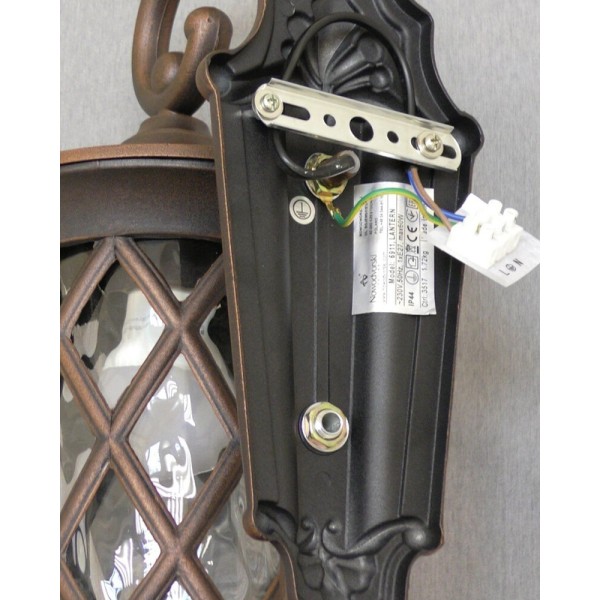 Вуличний світильник Nowodvorski 6911 Lantern E27 1x25W IP23 чорний із мідною патиною - фото №3