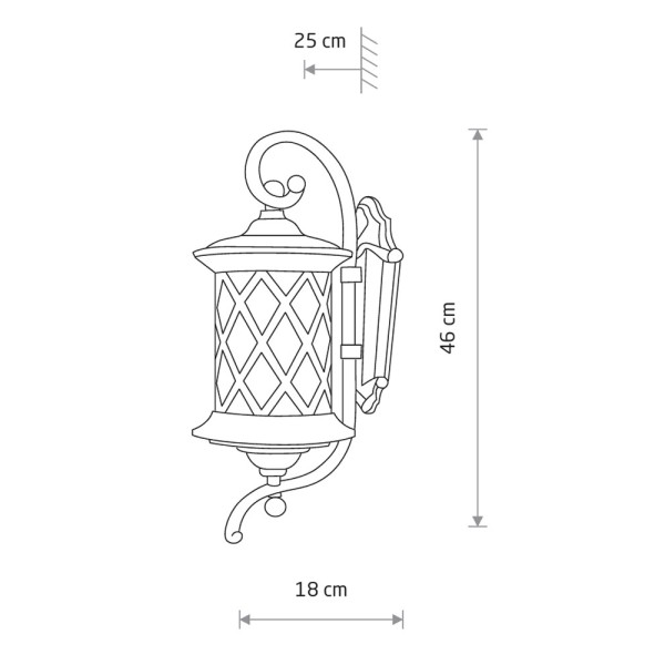 Вуличний світильник Nowodvorski 6911 Lantern E27 1x25W IP23 чорний із мідною патиною - фото №4