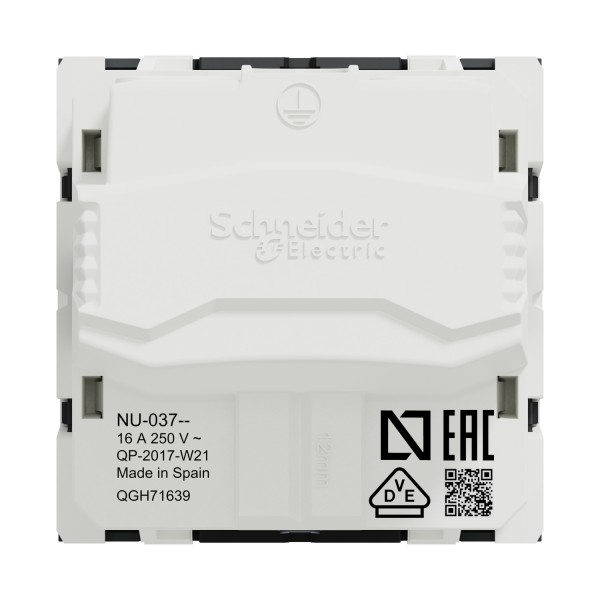 Розетка з заземленням Schneider Electric Unica New NU303754 з шторк 16А гвинтовий зажим антрацит - фото №2