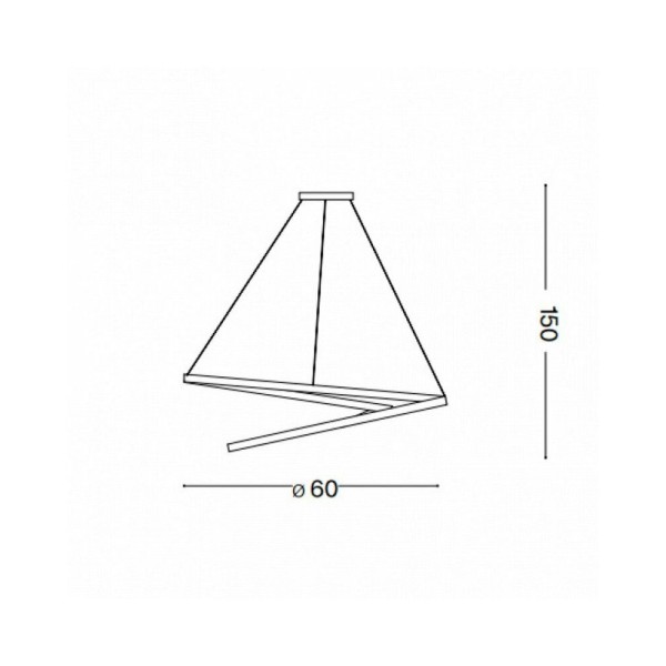 Люстра Ideal Lux 253671 Bianco LED 1x47W 3000K 5000Lm IP20 - фото №1