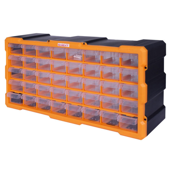 Пластиковий органайзер E.Next e.toolbox.pro.23 22" 40-секційний 497х157х250мм (t011023)