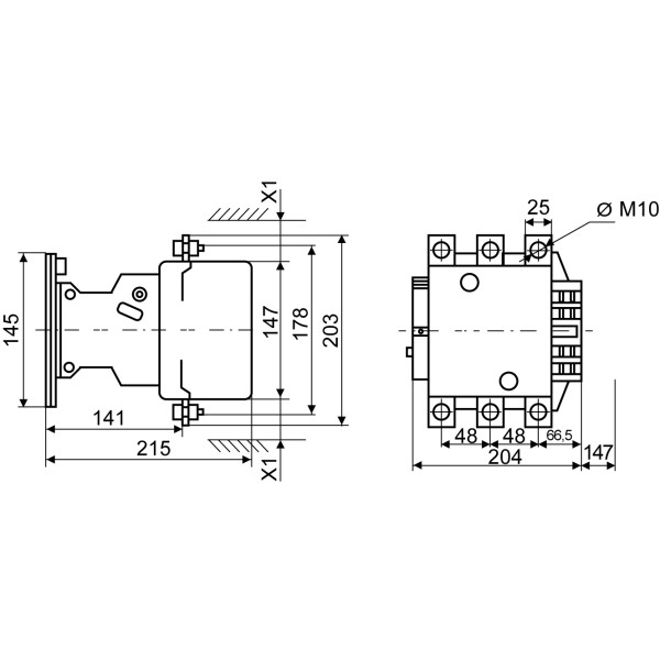 Корпусный контактор Аско-Укрем KM 265 М7 220В LC1-F265 (A0040020014) - фото №3