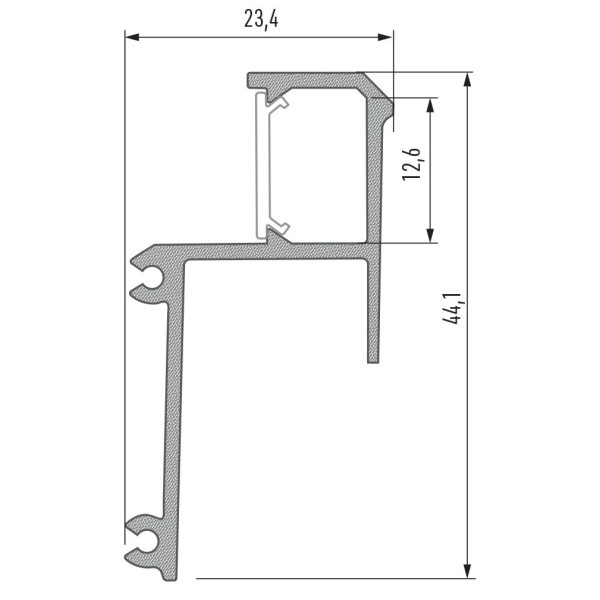 Профиль для светодиодной ленты Lumines IPA16 серебро - фото №1