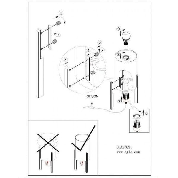 Настільна лампа Eglo 97894 Campodino E27 1x60W IP20 - фото №1