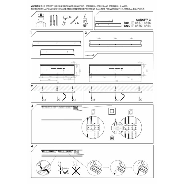 Основание Nowodvorski 8557 Cameleon Canopy C 780 10W IP20 Wh - фото №2