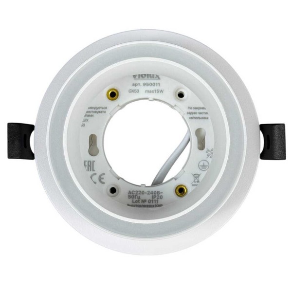 Светильник точечный Violux AMBER GU10 IP44 белый ( 130009 ) - фото №1